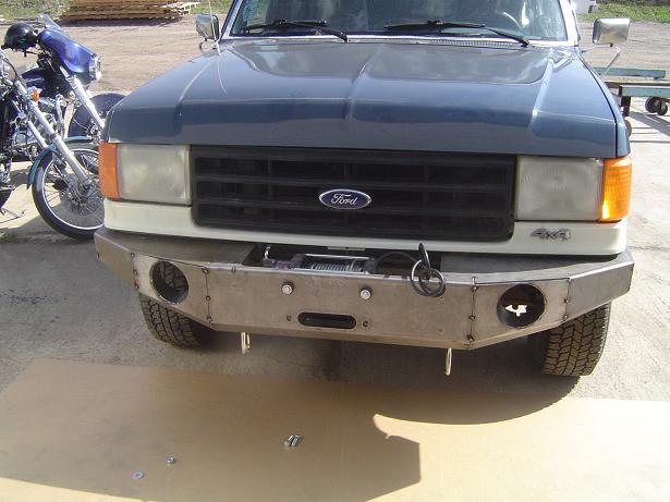 Modular Front Bumper With Bullbar For Ford F-Series & Bronco 1987-1991 – Bare Steel
